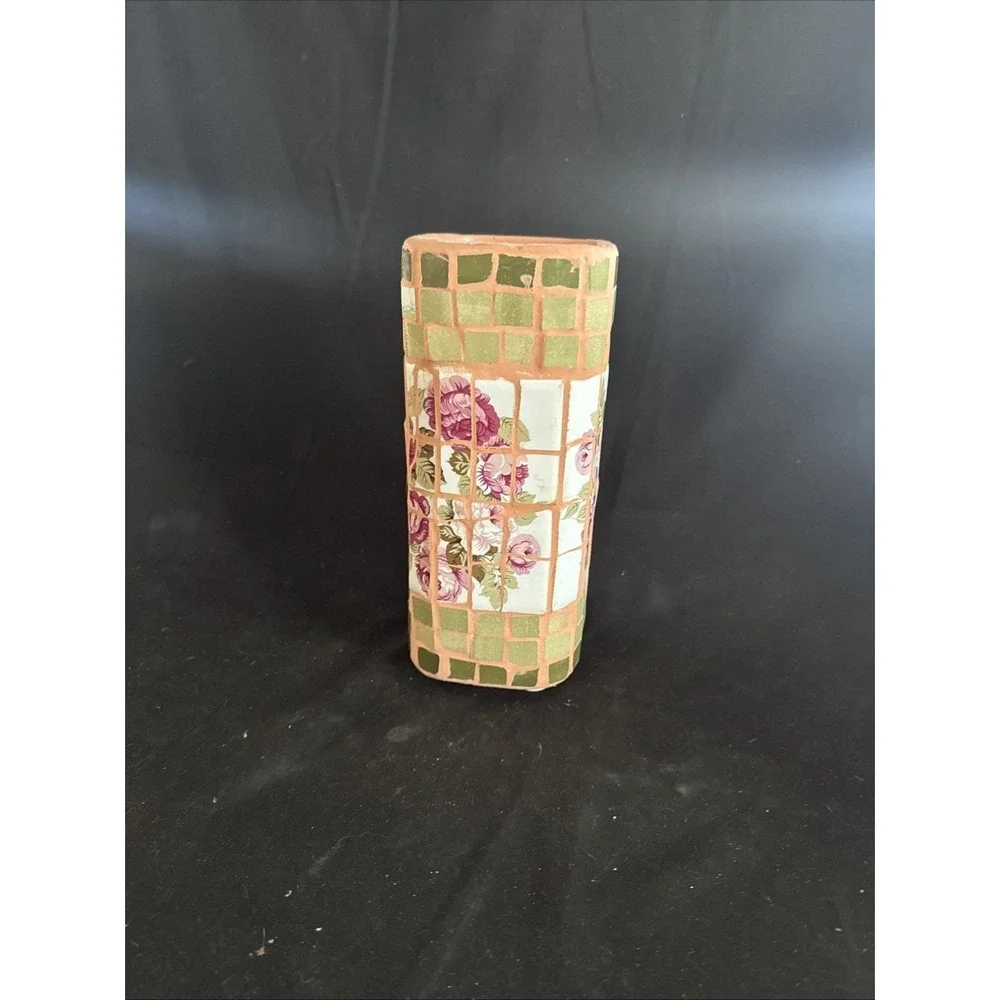 Ceramic Mosaic Floral 9 1/2